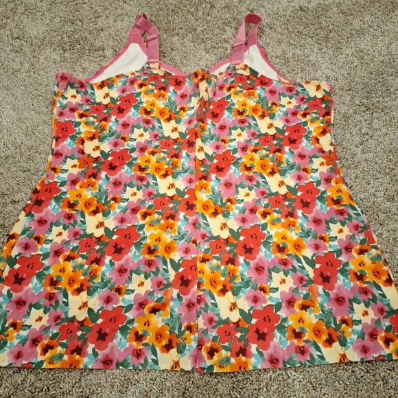 Ruby Ribbon Heritage Cami Womens 36 FLORAL BLOOMS Tank Adjustable #1798 Flowers - Picture 5 of 9